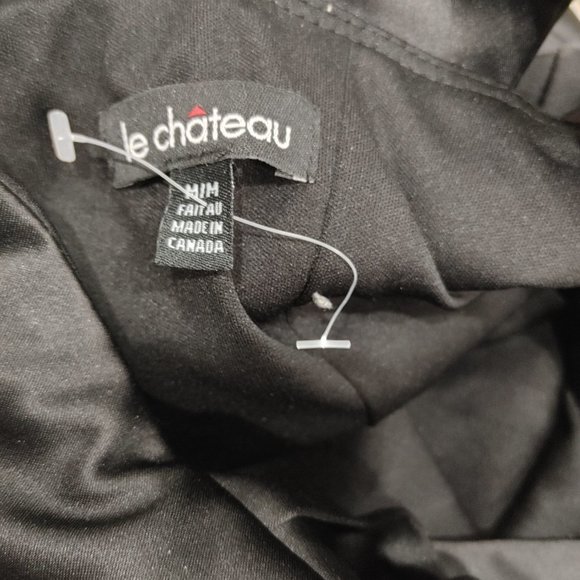 Le Chateau new without tags size medium black satin dress - Picture 2 of 3